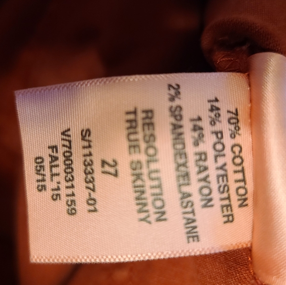 Gap 1969 True Skinny Revolution Women's 27 Red/burnt Orange Legging Jeans - Picture 6 of 6